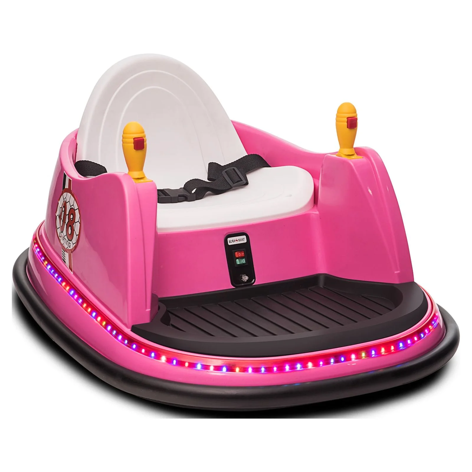 OTTARO 12V Electric Powered Ride on Bumper Car for Girls Boys with Remote Control,360 Spin,Music(Lavender)