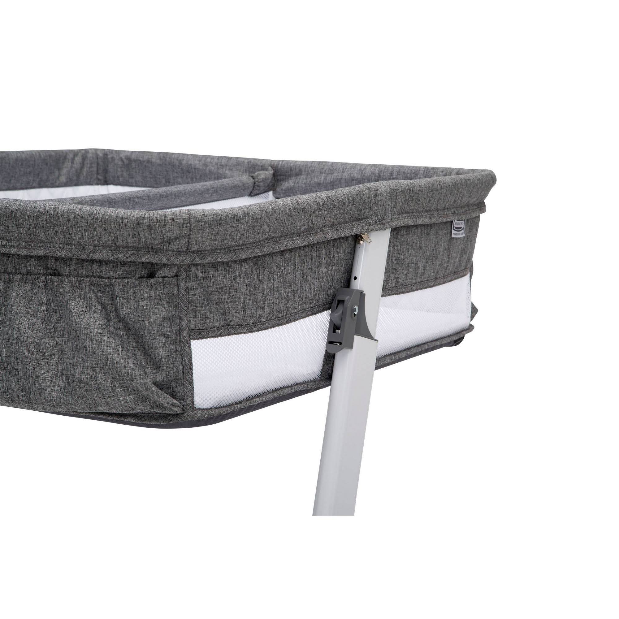Simmons Kids by The Bed Twin City Sleeper Bassinet, Med Grey