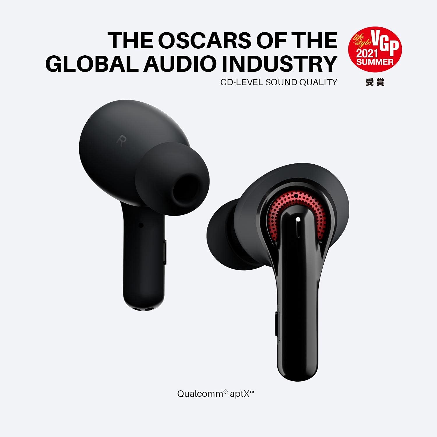 Wireless Earbuds, Tribit Qualcomm QCC3040 Bluetooth 5.2, 4 Mics CVC 8.0 Call Noise Reduction 50H Playtime Clear Calls Volume Control True Wireless Bluetooth Earbuds Earphones, FlyBuds C1 Black