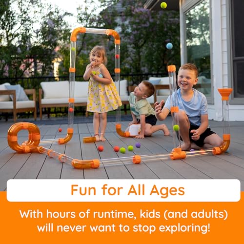 Fat Brain Toys Air Toobz, Air-Powered STEM Building Toys for Kids & Teens, Kids Building Toys, STEM Toys for 3+ Year Old