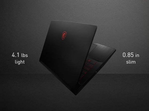 MSI GF63 Thin 15.6" Gaming Laptop, Intel Core i5-11400H, NVIDIA GeForce GTX 1650, 8GB Memory, 256GB NVMe SSD, Windows 11, 11SC-693