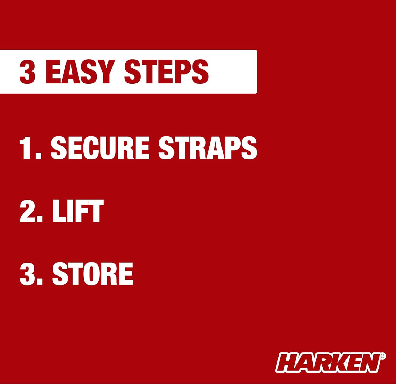 HARKEN - Truck Cap Overhead Garage Storage Hoist, Self-Leveling, Safe Anti-Drop System, Easy One-Person Operation, Smart Garage Organization