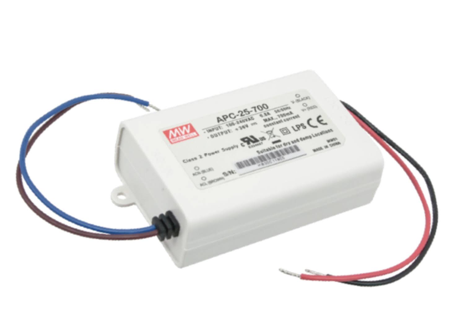 American Lighting LED-DR25-700 8-25 Watt Constant Current Class 2 Hardwire Driver - 700mA - 100-240V