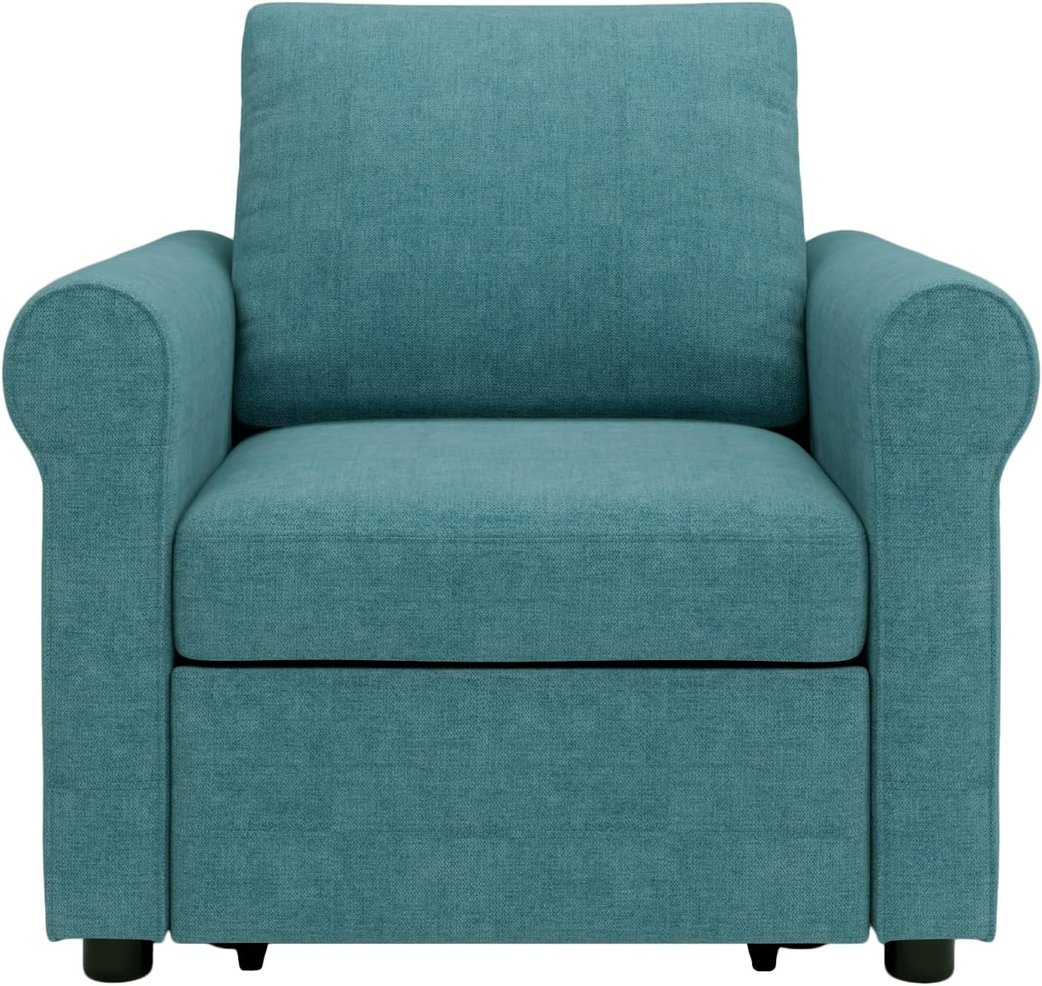 Pull Out Sleeper Chair Convertible Chair To Bed 3-In-1 Single Sofa Bed, Teal