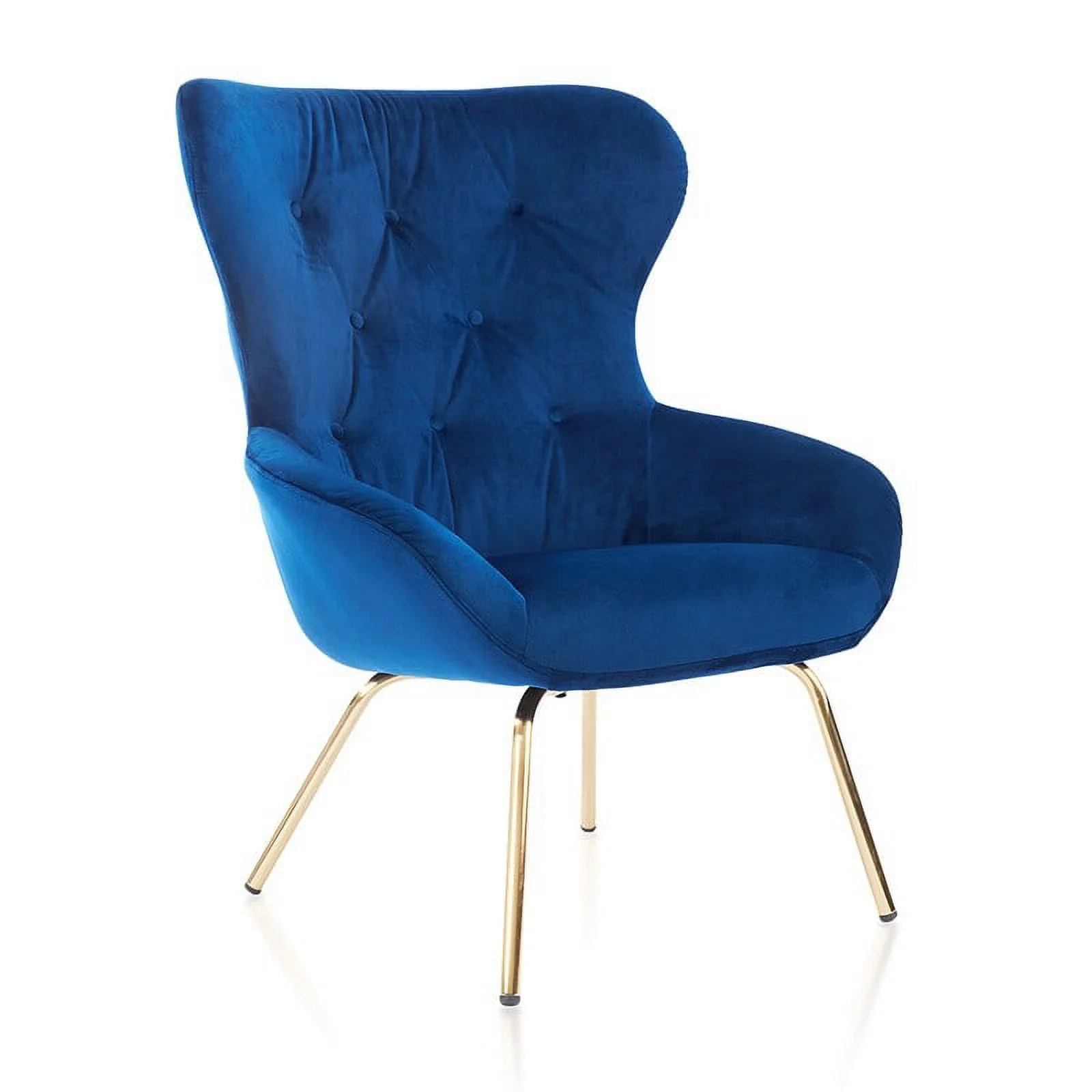 Furniture of America Waters Mid-Century Modern Blue Metal Office Chair by
