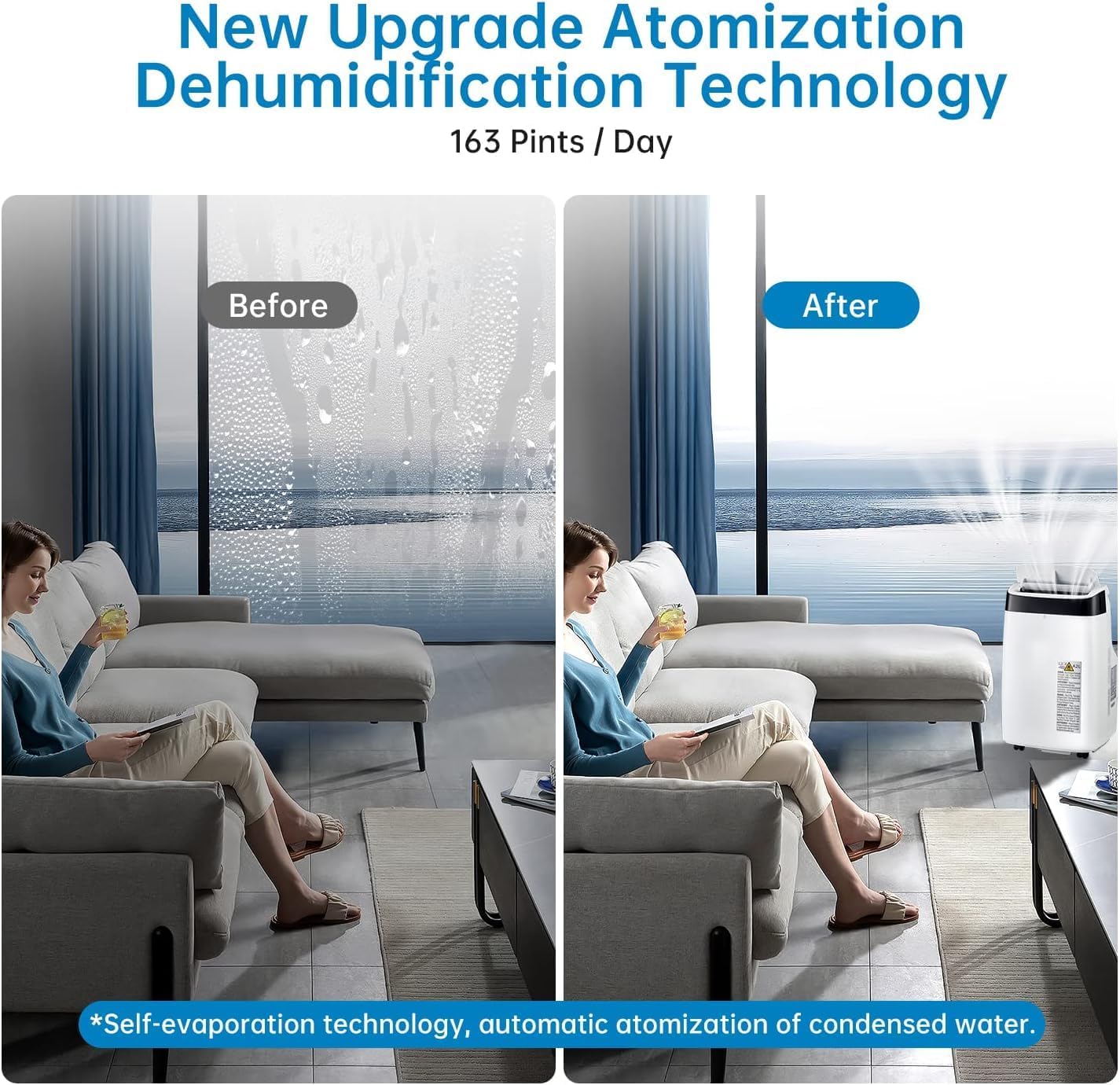 10,000BTU Portable AC, Portable Air Conditioners for Room up to 450 Sq. Ft., 4 Modes Portable AC Unit with Remote Control, Window Installation Kit for Room, Campervan, Office