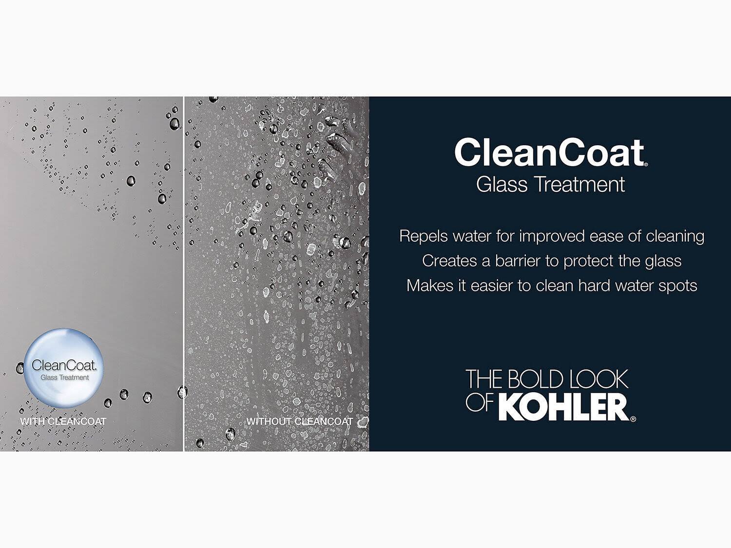 KOHLER K-706002-D3-MX Levity Frameless Sliding Bath Door with Frosted Glass, Matte Nickel