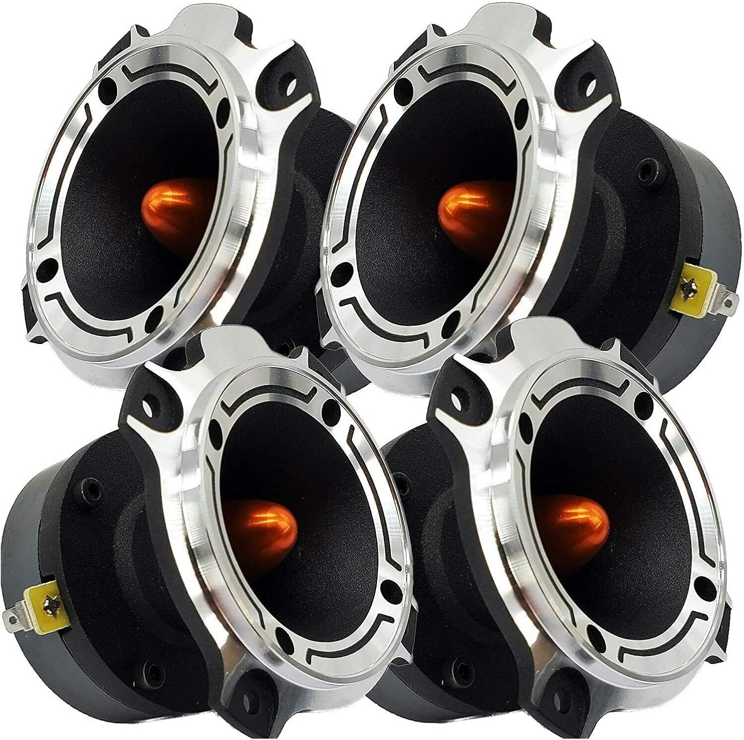 4X Gravity WZ40TW 2400 Watts Maximum Power Handling Warzone Series Heavy Duty Titanium Super Tweeter Loud Speaker 4-Ohms with Aluminum Frame -2nd Gen