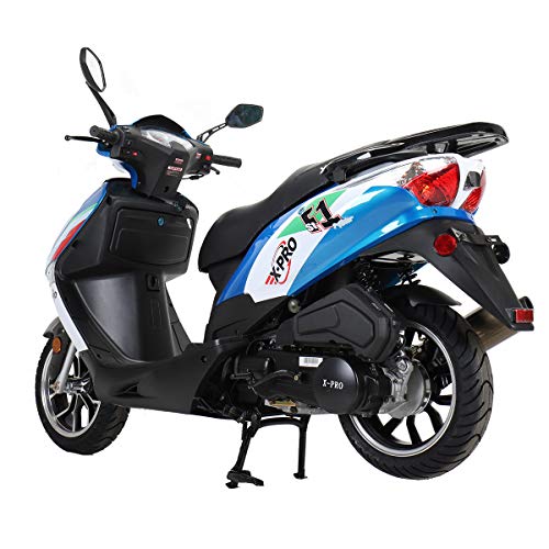 X-PRO 150cc Moped Street Gas Moped 150cc Adult Bike with 13" Aluminum Wheels! (Blue)