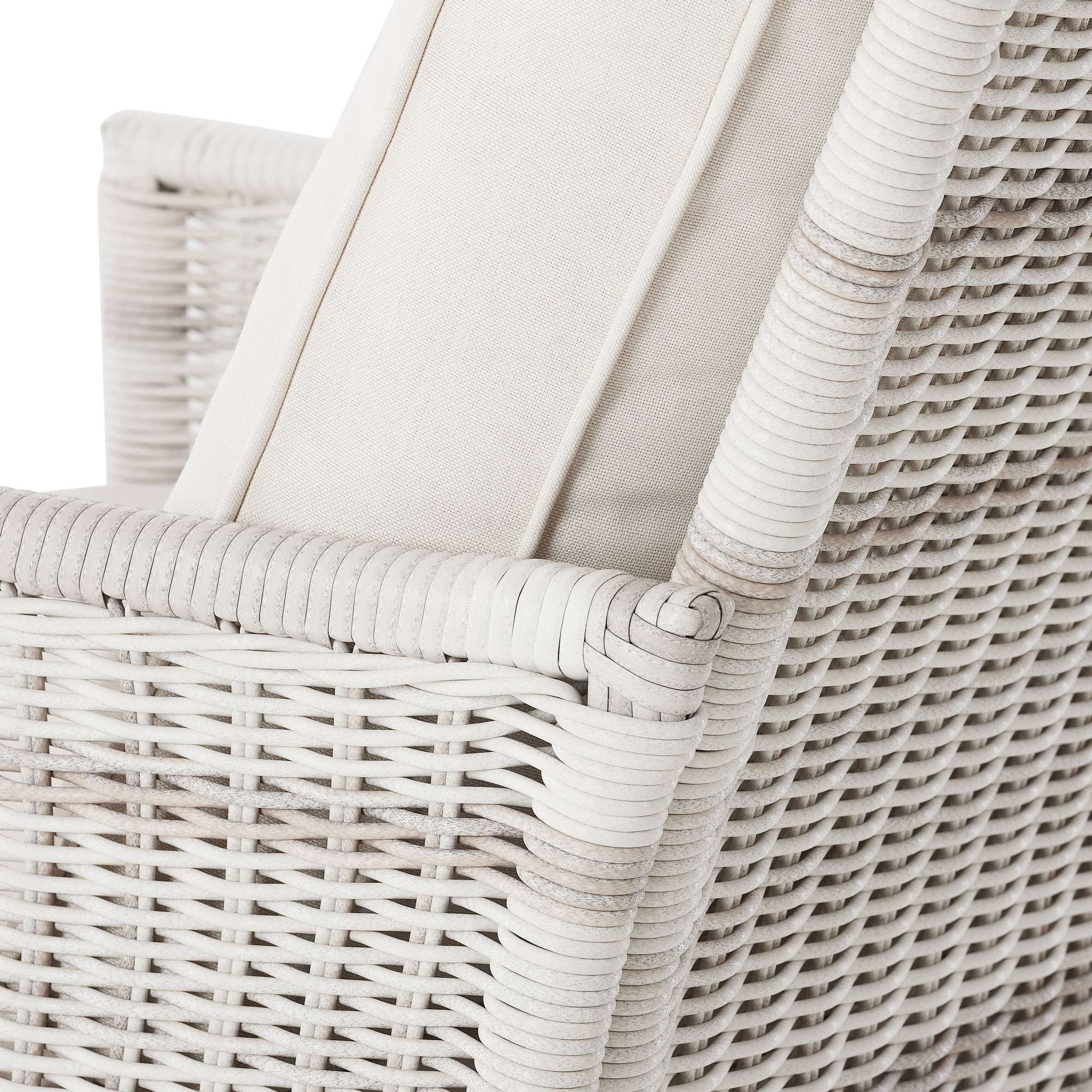 Better Homes & Gardens Paige 1 Piece Wicker Outdoor Loveseat with Cushions, White