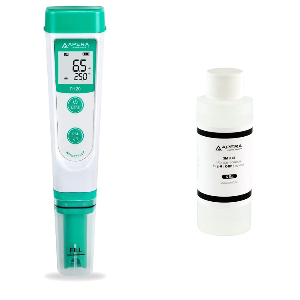 APERA INSTRUMENTS AI209-T Value Series PH20 pH Tester Combo Kit, including the Maintenance Set, and a CalPod Solution Holder for Easy Calibration