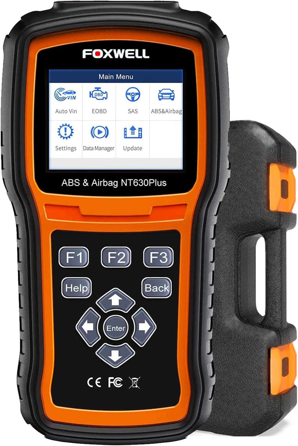FOXWELL NT630 Plus OBD2 Scanner ABS SRS Bidirectional Scan Tool ABS Auto Bleed, SAS Airbag Code Reader Car Diagnostic Tool with ABS Airbag Light Reset Tool & SAS Calibration
