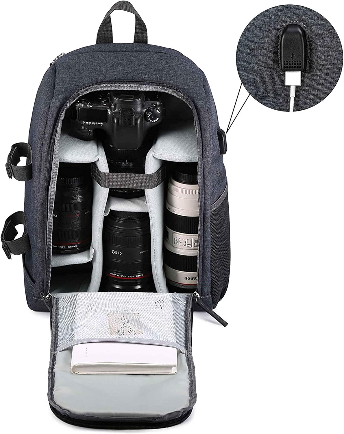 G-raphy Camera Backpack Photography DSLR Camera Bag Waterproof with Laptop Compartment/Tripod Holder for Dslr slr Cameras (Khaki)