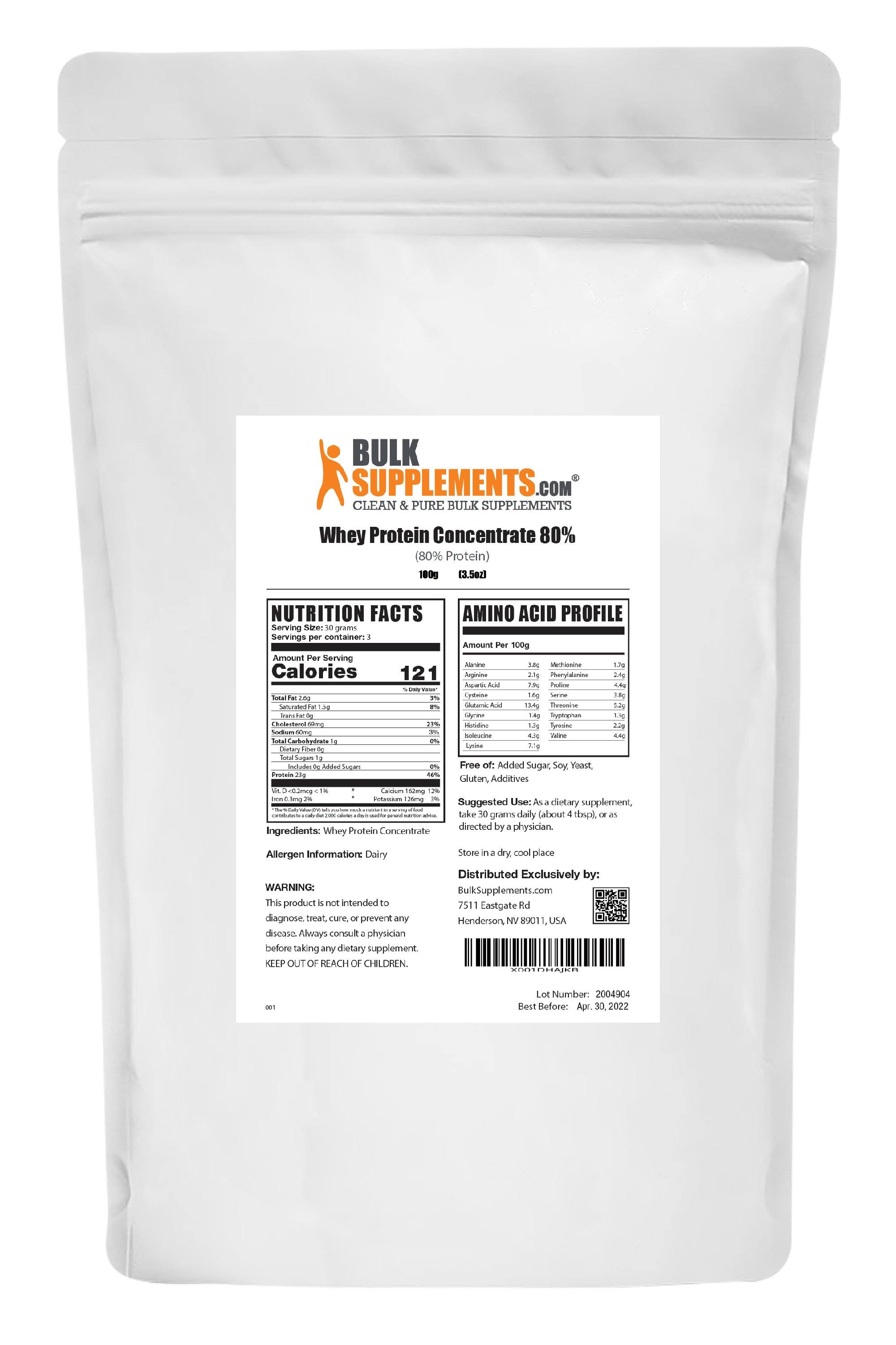 Whey Protein Concentrate 80% Powder - Clean, 20kg Pure Powder