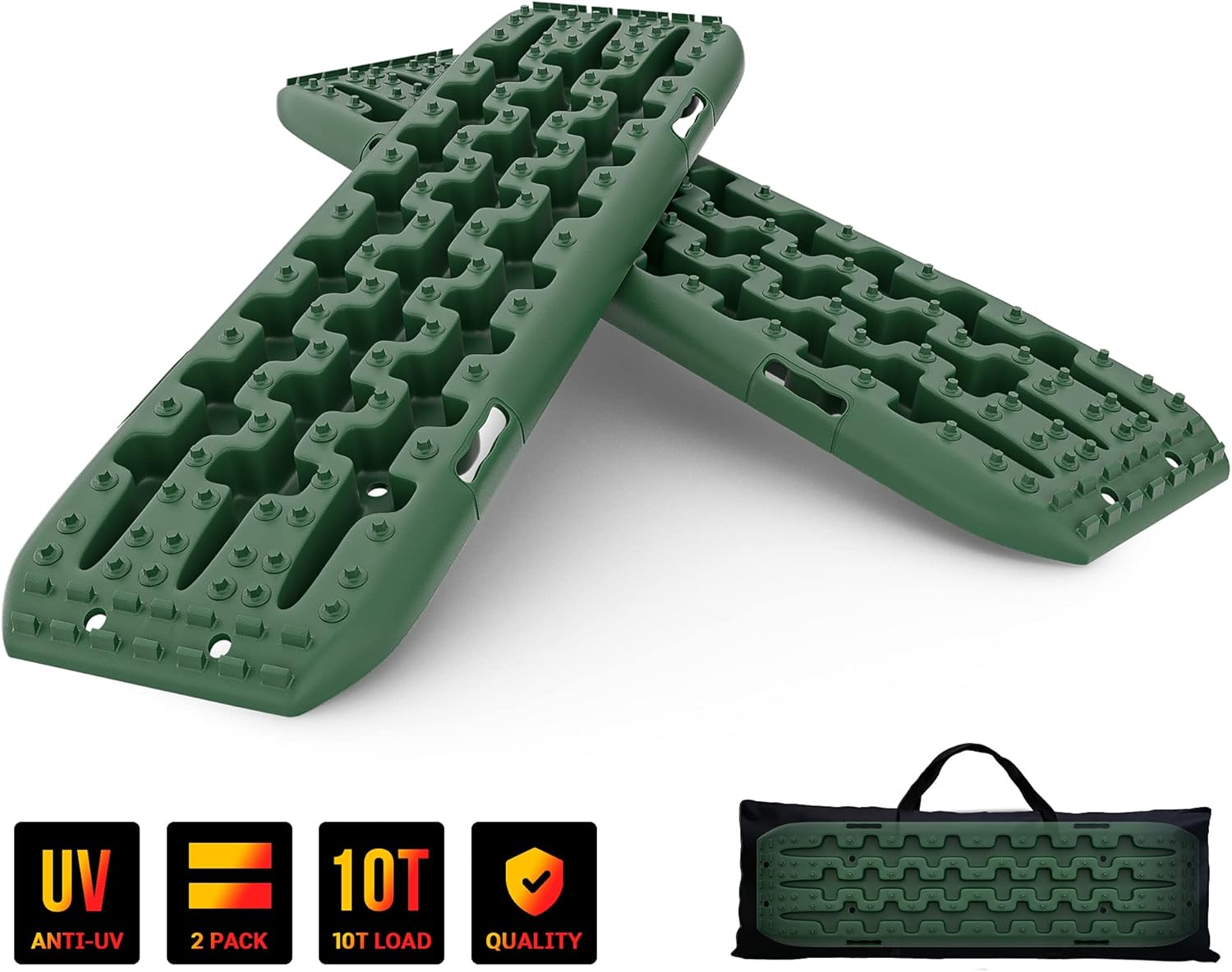 PLIOSAUR Recovery Traction Boards Off-Road Truck, Cars, Sand, Snow, Mud,4X4 Recovery Traction Mats for Tire Traction Track Tool & Vehicle