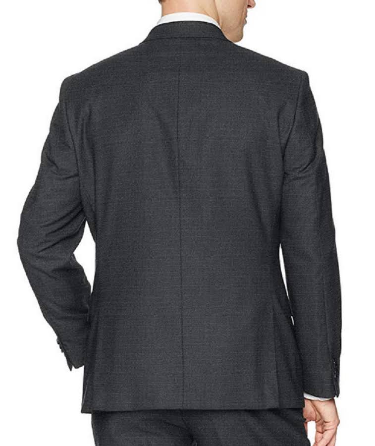 Kenneth Cole Reaction Men&s Techni-Cole Basketweave Slim-Fit Suit - Gray 40r