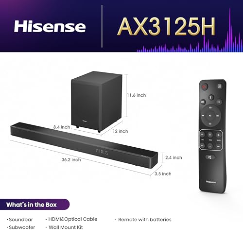 Hisense Ax3125H Bluetooth Soundbar Corded Electric speakers