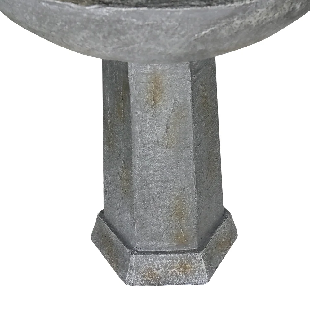 3 Tier Freestanding Waterfall Fountain, 43.3in H Outdoor Fountain with Bird Bath Decor for Garden Patio Backyard Deck Home Lawn Porch