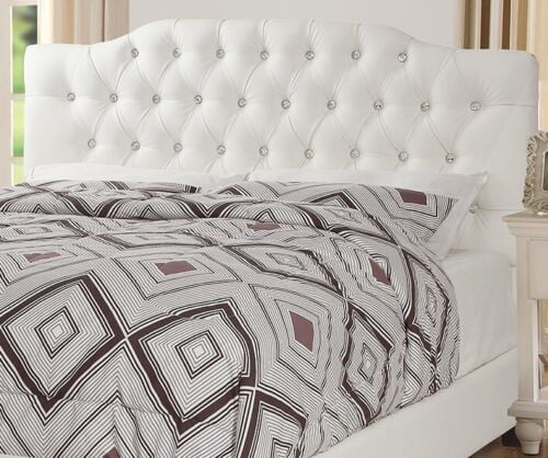 Bedroom Furniture 6pc White Full Size Bed Set Dresser Mirror 2x Nightstand Chest Tufted Headboard Contmeporary Classic