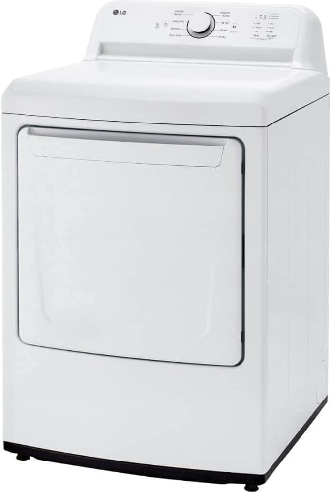 LG DLE6100W 7.3 Cu. Ft. White Front Load Smart Electric Dryer