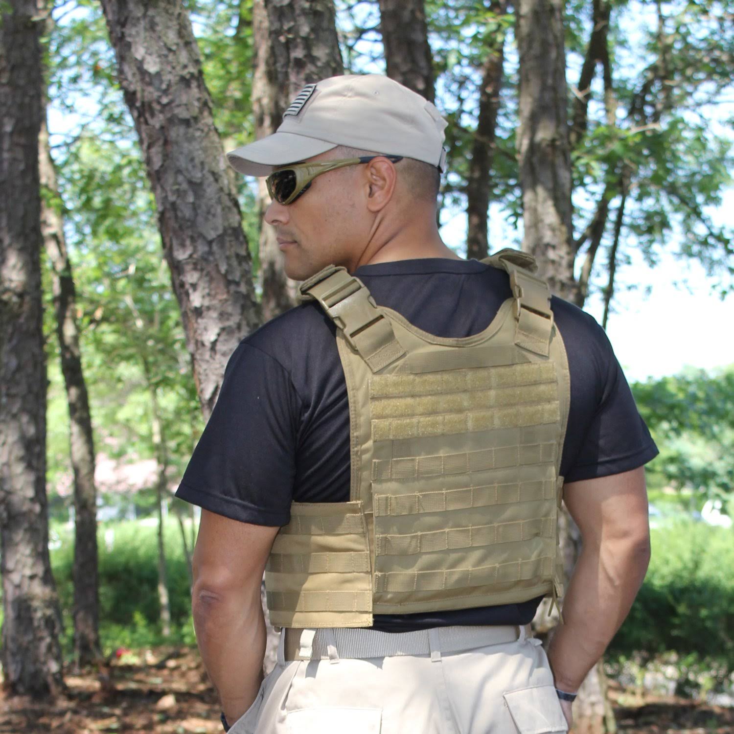 Rothco Molle Plate Carrier Vest - Black