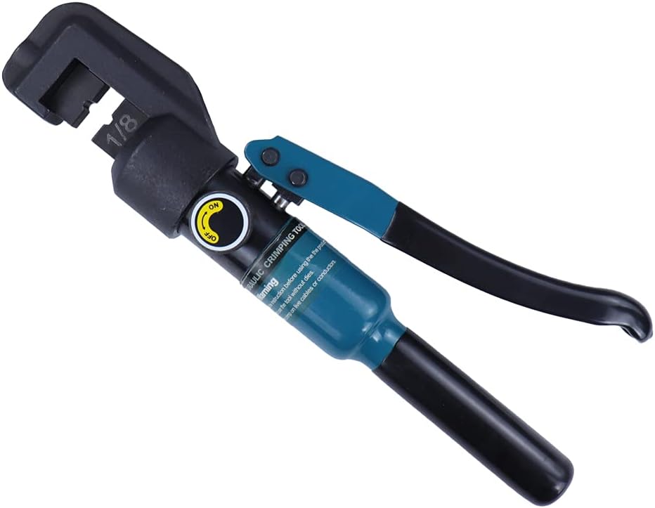 Muzata Hydraulic Wire Battery Cable Lug Terminal Crimper Crimping Tool with 9 Pairs Dies, Up to 45 Ton Force CT11, Series CT1 Pack of 2