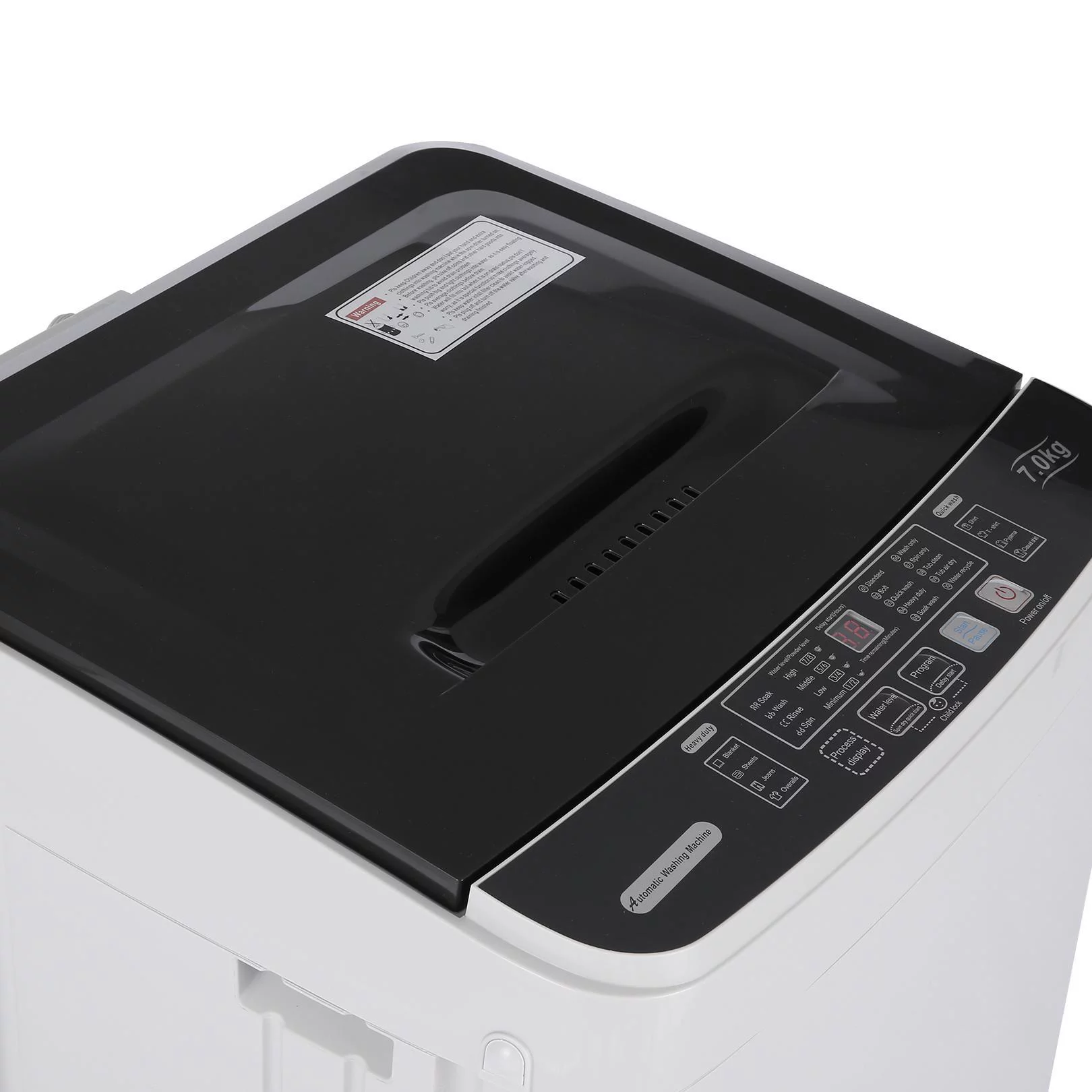 Qhomic Compact Washing Machine, 17.6lbs Capacity, 1.9 Cu.ft Portable Washer with LED Display and Faucet Adapter, Fully Automatic Washing Machine with Timed Settings, Perfect for Apartments, Dorms, Rv