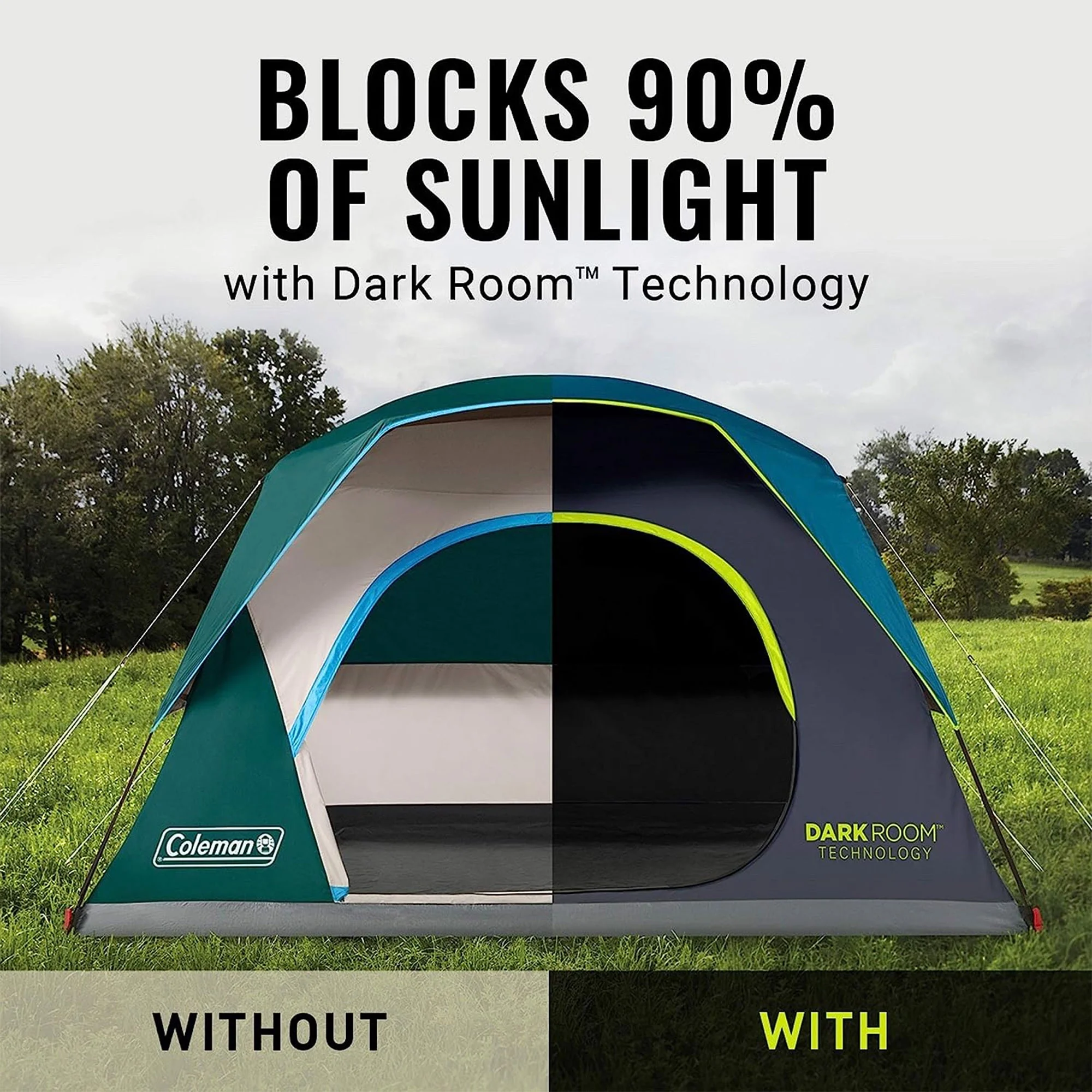Coleman Skydome 8-Person Camping Tent-Dark Room Skydome 8-Person Camping Tent