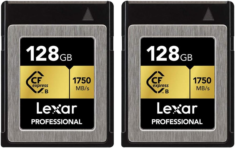 Lexar LCFX10-128CRBNA 128GB Professional CFexpress CFX Type B Memory Card 2 Pack