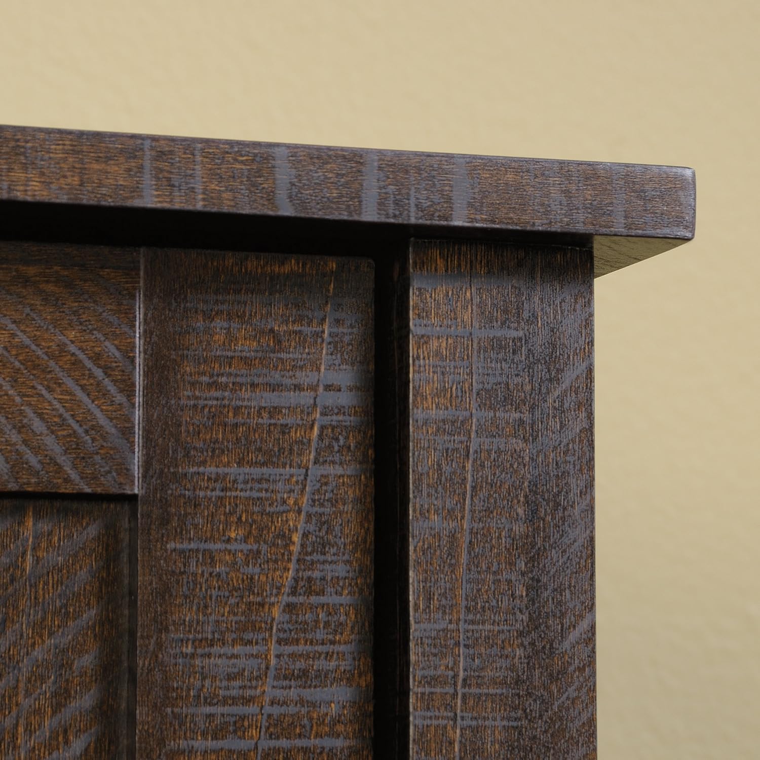 Sauder Storage Cabinet, Rustic Walnut finish
