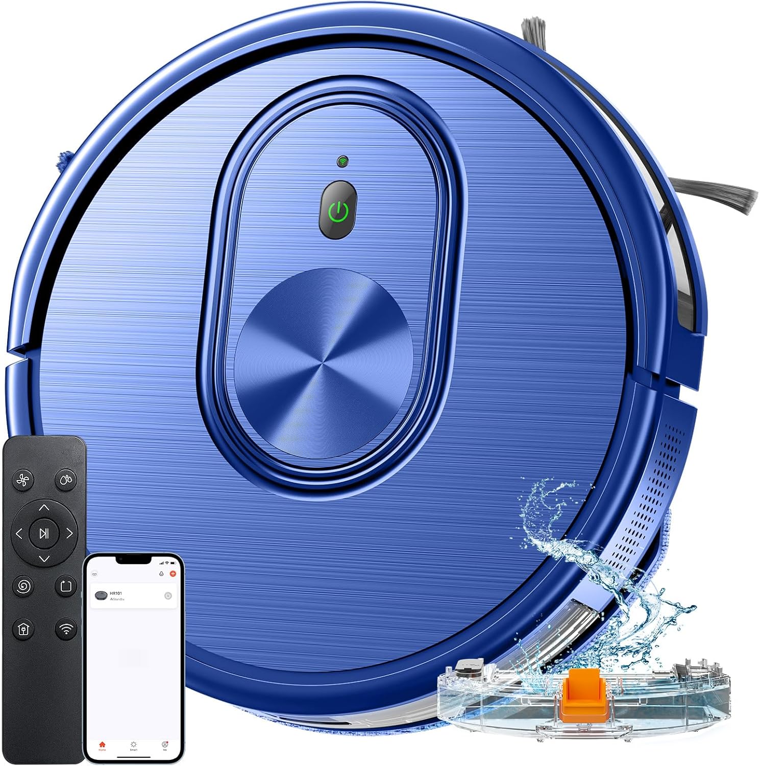 XIEBro Robot Vacuum and Mop Combo, 3 in 1 Mopping Robotic Vacuum with Schedule, App/Bluetooth, 1600Pa Max Suction, Self-Charging Robot Vacuum Cleaner, Slim, Ideal for Hard Floor, Pet Hair, Carpet