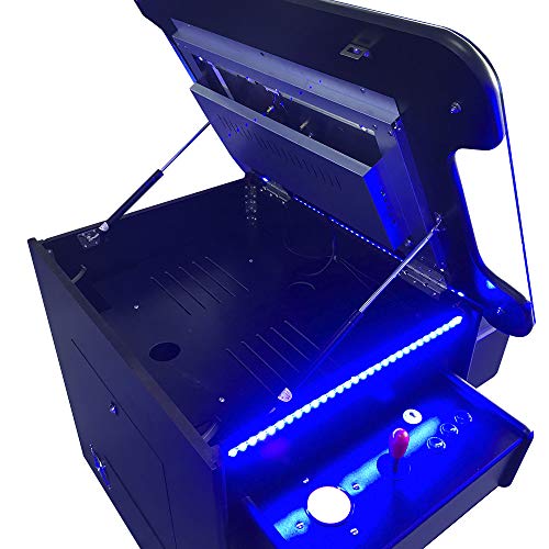 Creative Arcades Full Size Commercial Grade Cocktail Arcade Machine w/ Lifting Screen | Trackball | Three-Sided | 4 Sanwa Joysticks | 2 Stools