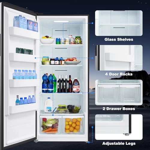 SMETA Upright Freezer, 21 cu. ft Stand Up Convertible Refrigerator Freezer Upright, Deep Frost Free Garage