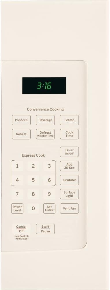 GE JVM3160DFCC 1.6 Cu. Ft. Over-The-Range Microwave Oven, Bisque, 1000 Watts-1029481, beige