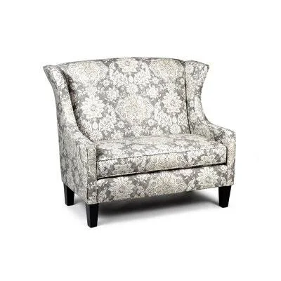 Granby Wingback Settee dcor Design Body Fabric: Belmont Metal G1