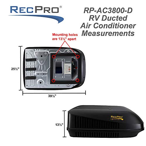 RecPro RV Air Conditioner 15K Ducted or Non-Ducted | Quiet AC | 110-120V | Heat Pump and Cooling | Easy Install | All-in-One Unit | For Camper, Fifth Wheel, Food Trucks