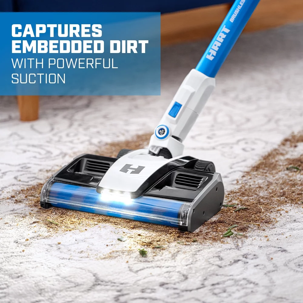 HART 20-Volt Dual Brushroll Stick Vacuum Kit, (1) 4.0 Ah Lithium-Ion Battery