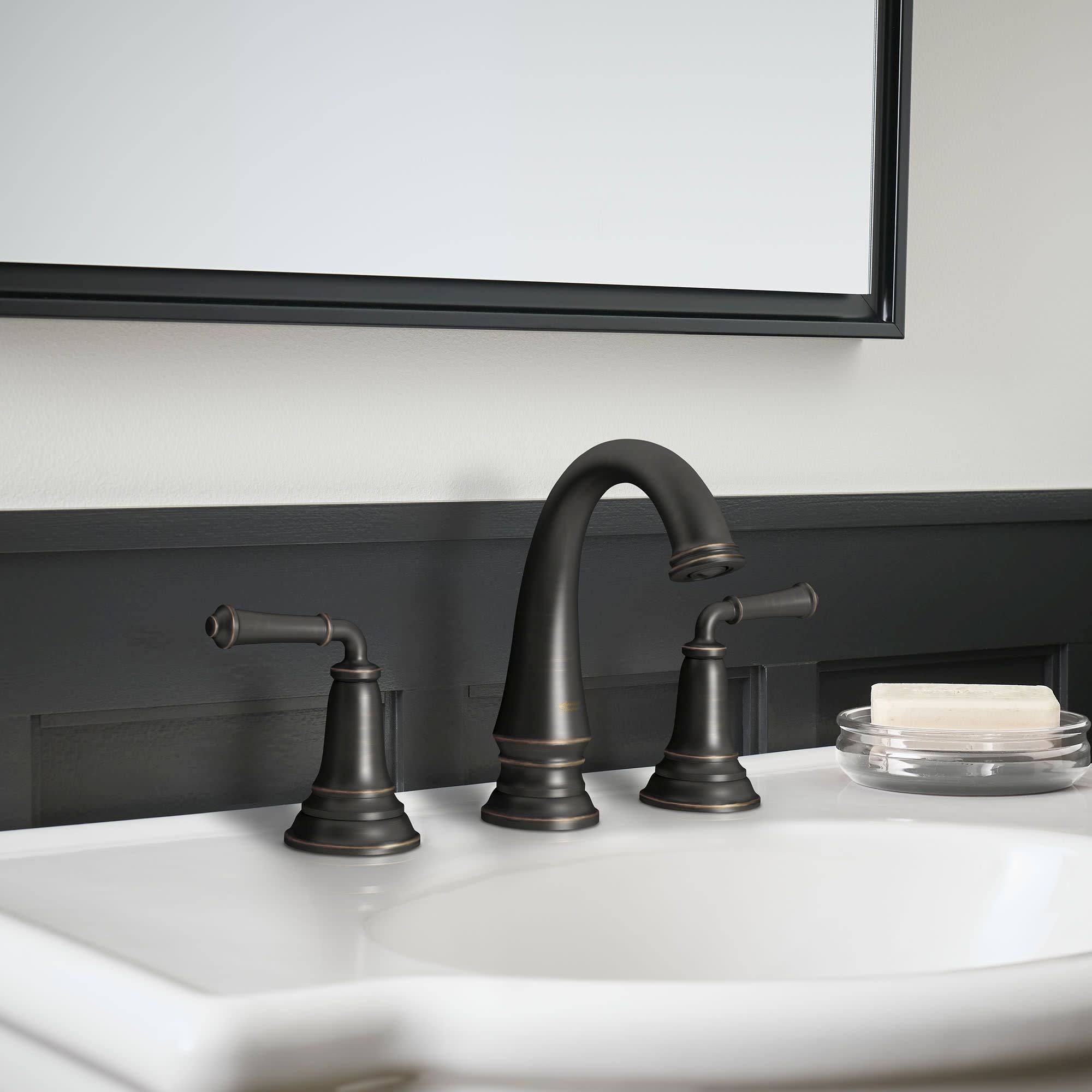 American Standard 7052807.002 Delancey Widespread Bathroom Faucet with Pop-Up Drain, Polished Chrome