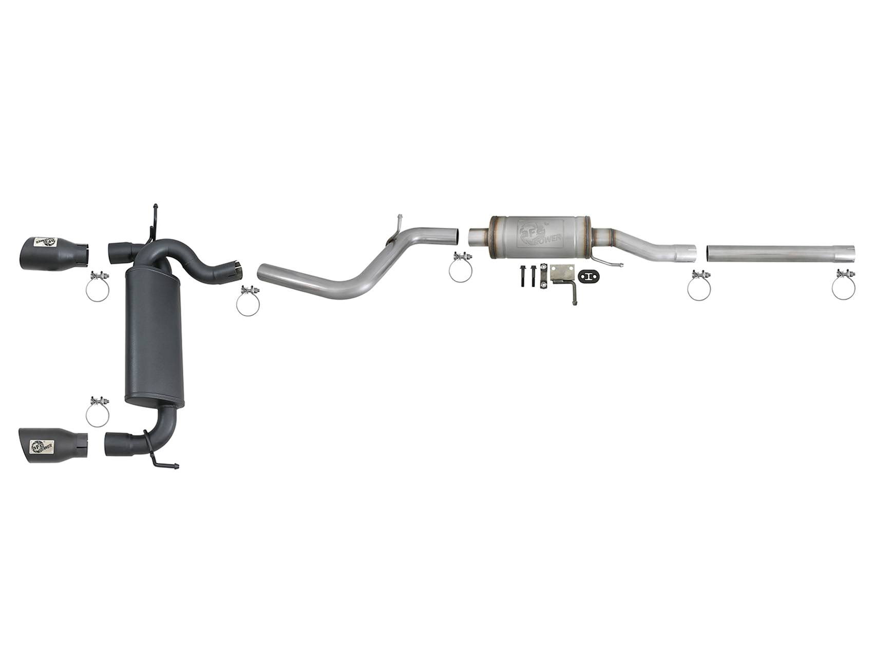 aFe Power 49-48062-B Rebel Series Cat-Back Exhaust System for Jeep Wrangler