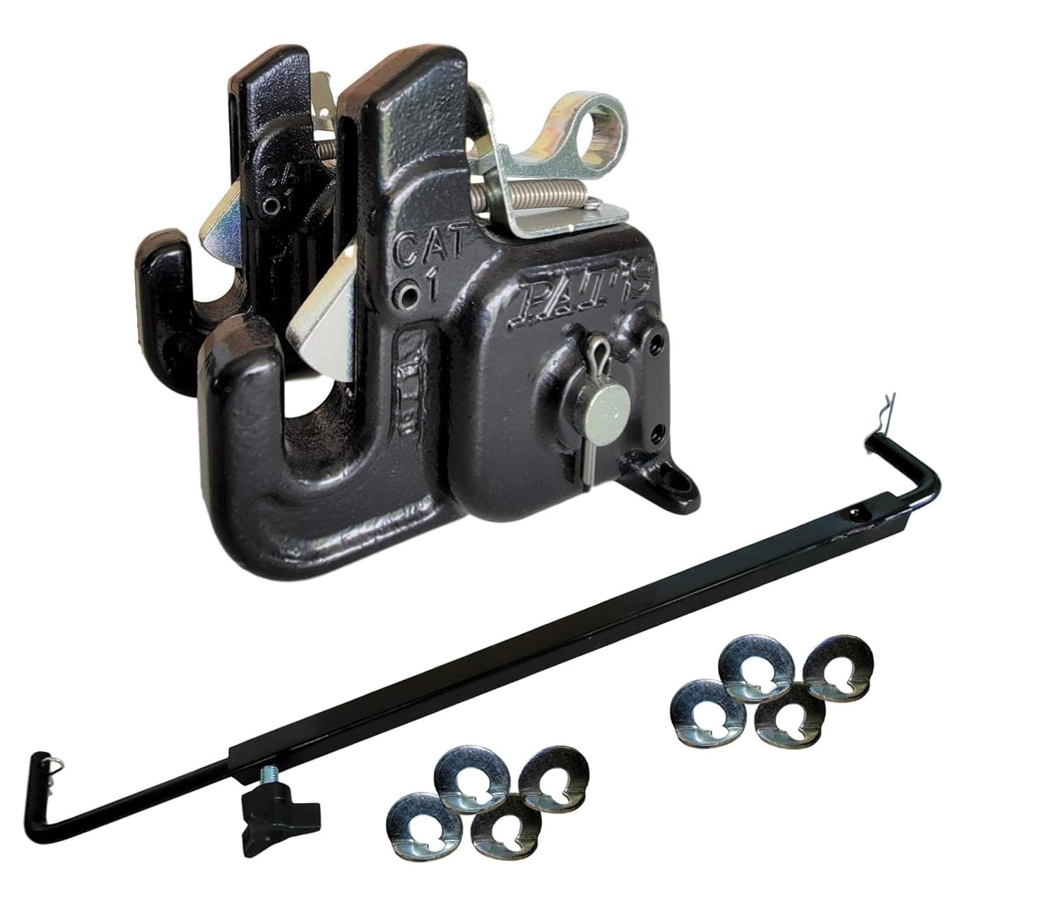 Pat's Easy Change with Stabilizer Bar - Best Quick Hitch System On The Market �C Flexible, Durable and Affordable (Orange CAT #1)
