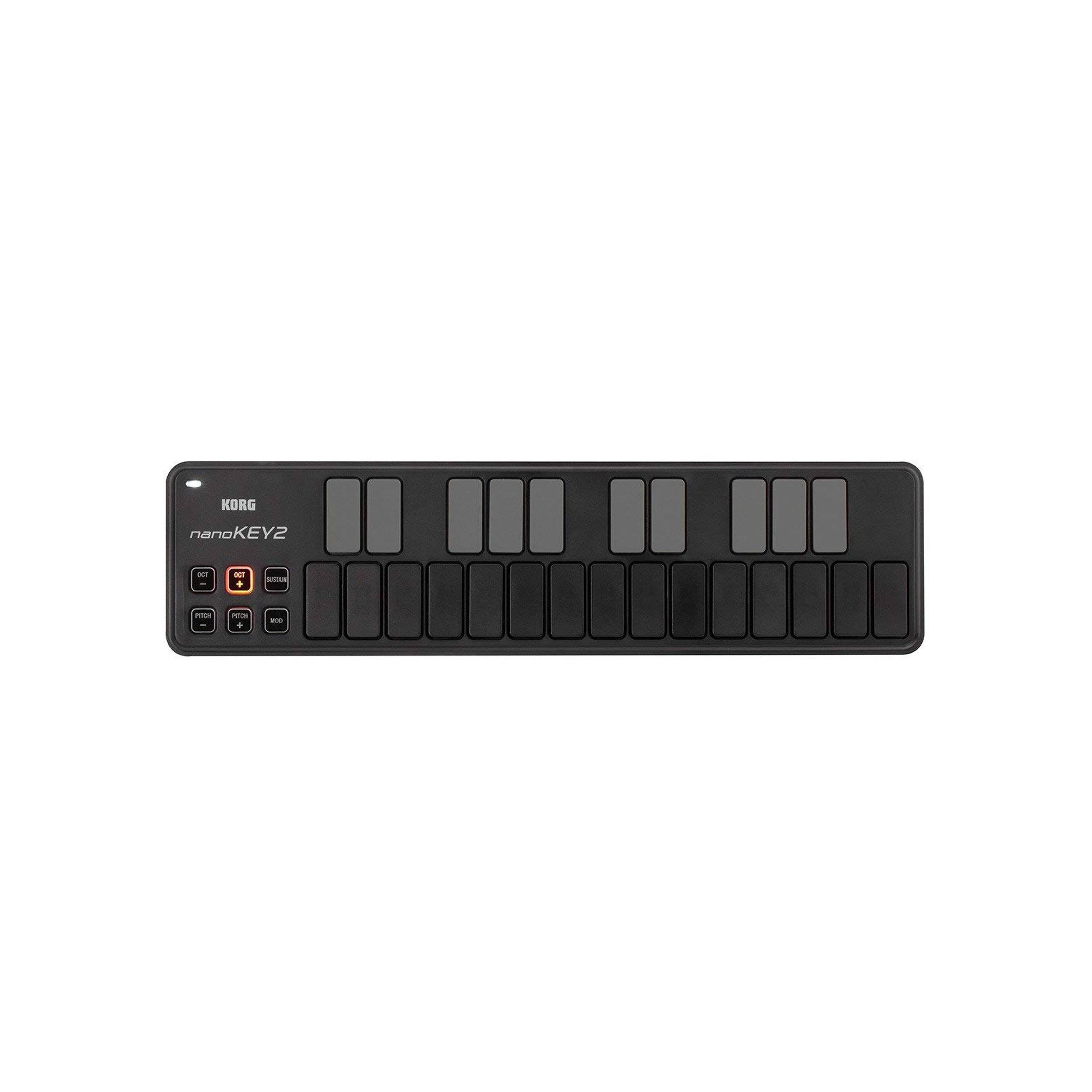 Korg NanoKey2 Slim-Line USB Keyboard Controller, Black - Megean