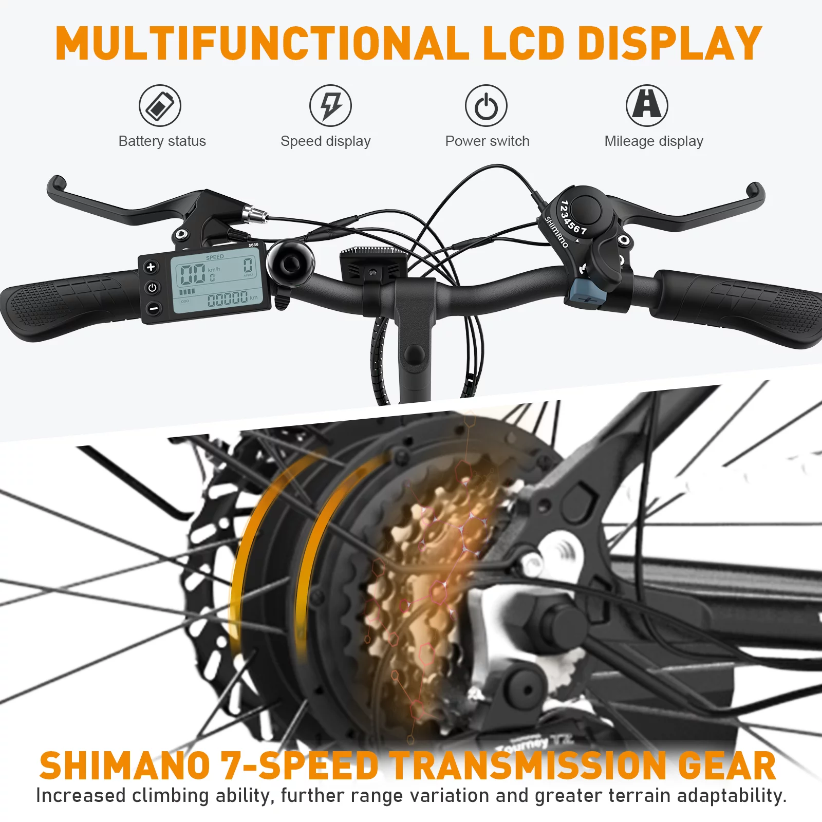 COLORWAY 26 Electric Bike, 500W/36V/11.2AH Removable Battery E Bike,Max.speed 19.9MPH Bicycle for Teenager and Adults-BK15M