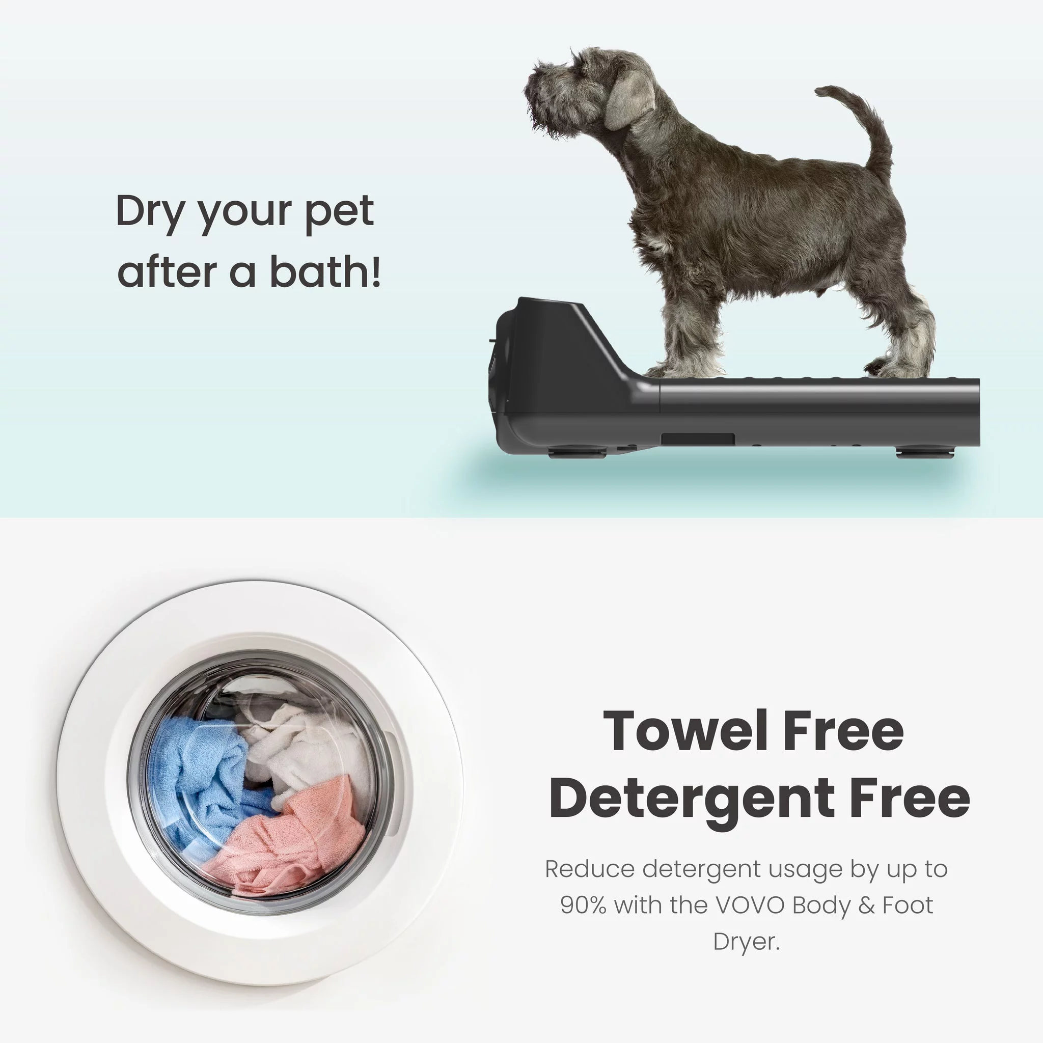 VOVO STYLEMENT BD-7700B Body & Foot Dryer, Made in Korea, Temperature & Wind Volume Controlled Dryer with Intuitive Display, Waterproof hygienic Scaffolding