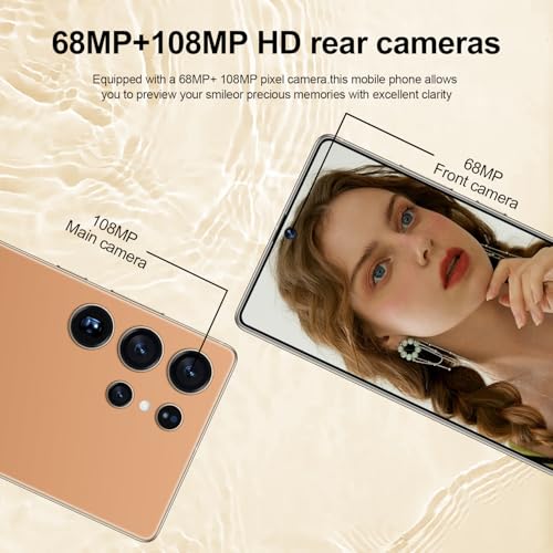I25 Ultra Unlocked Android Phone 6.99" AMOLED 7000mAh Long-Lasting | Snapdragon 8 Gen3 | 8GB RAM+256GB | 68MP+108MP Pro Camera | Face Unlock + Stylus | Android 14 System (Blue)