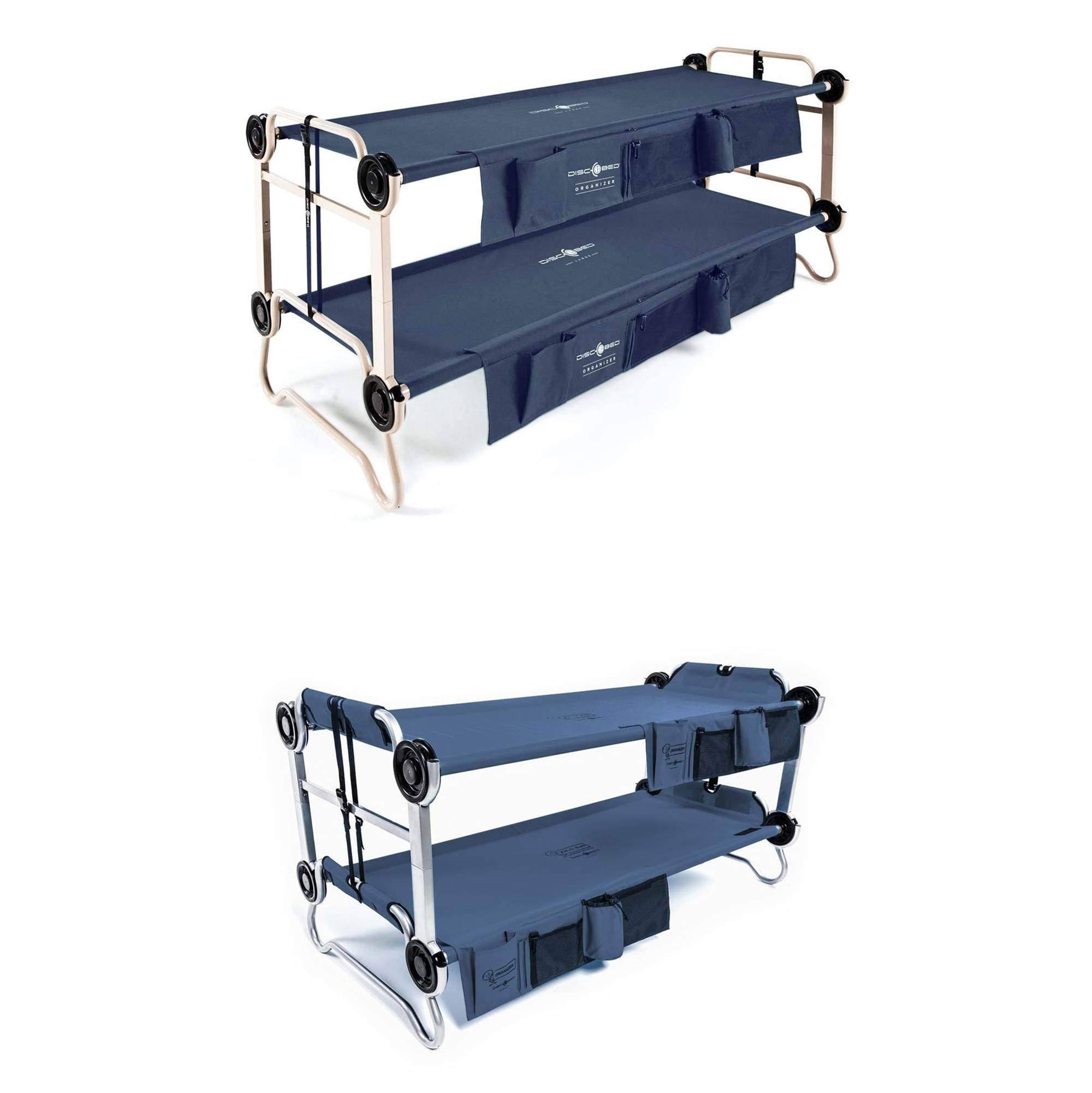 Disc-O-Bed Large Cam-O-Bunk Cot with Organizers u0026 Youth Kid-O-Bunk Camping Cot