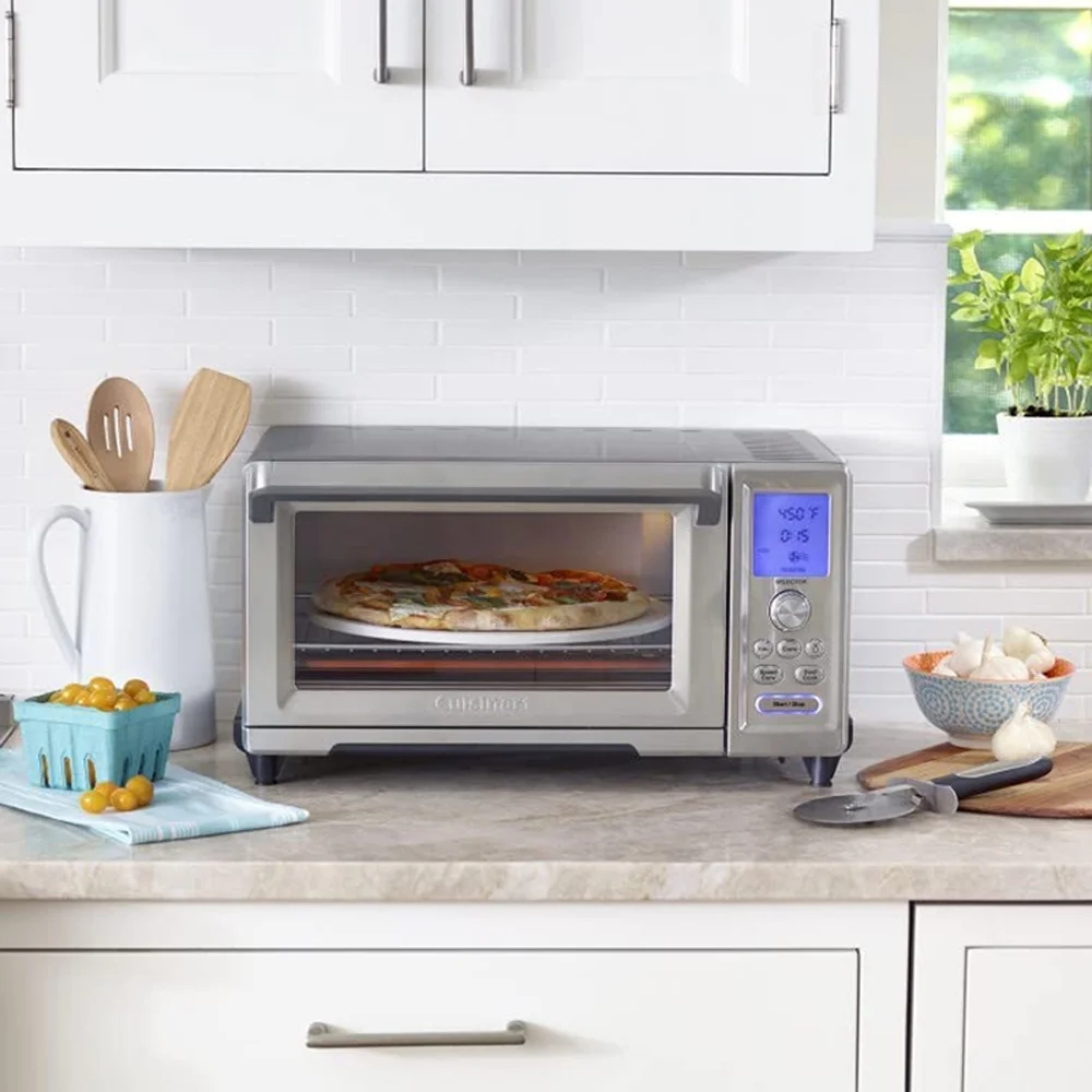 Cuisinart TOB-260N1 Chef's Convection Toaster Oven, Stainless Steel Bundle with Cuisinart Classic Nonstick Edge 6" Chef's Knife Black and Cuisinart 3D City Collection Rome Cutting Board