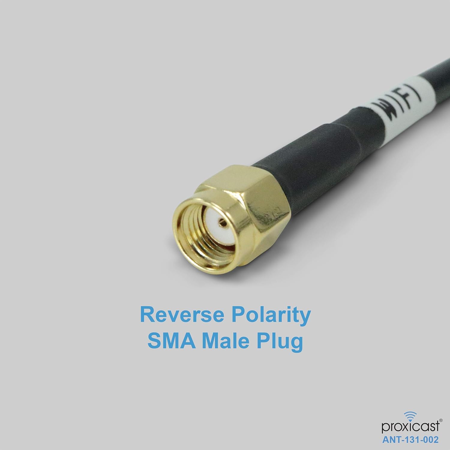 Vandal Resistant Low Profile Dual Band 2.4/5.8 GHz Wi-Fi 802.11 b/g/n/ac/ax Omni-Directional Antenna - 3-5 dBi Gain - Fixed Mount - 10 ft Coax Lead w/RP-SMA Pack of 2