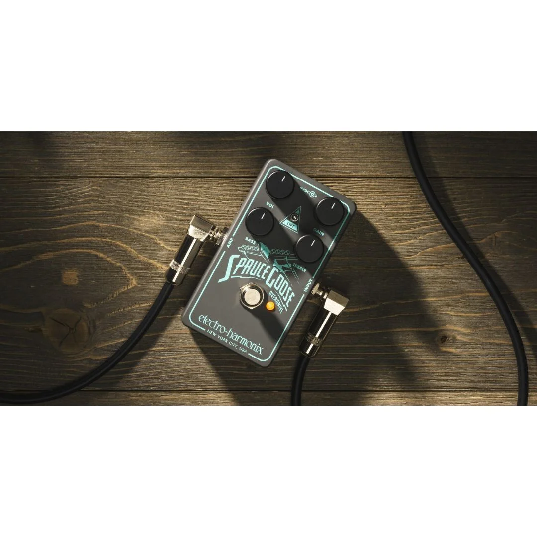 Electro-Harmonix Spruce Goose Overdrive Effects Pedal Grey and Teal