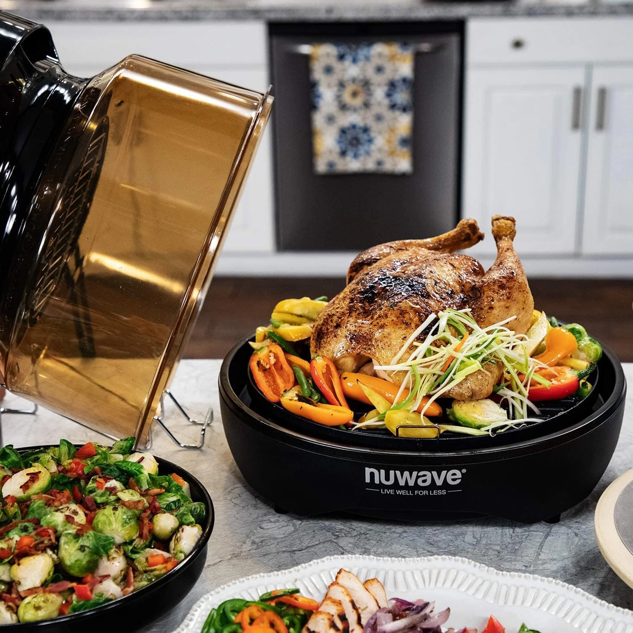 Nuwave  Primo Air Fryer Toaster Oven, New Countertop Toaster Oven Convection Top & Grill for Surround Cooking, Cook Frozen or Fresh, Broil, Bake