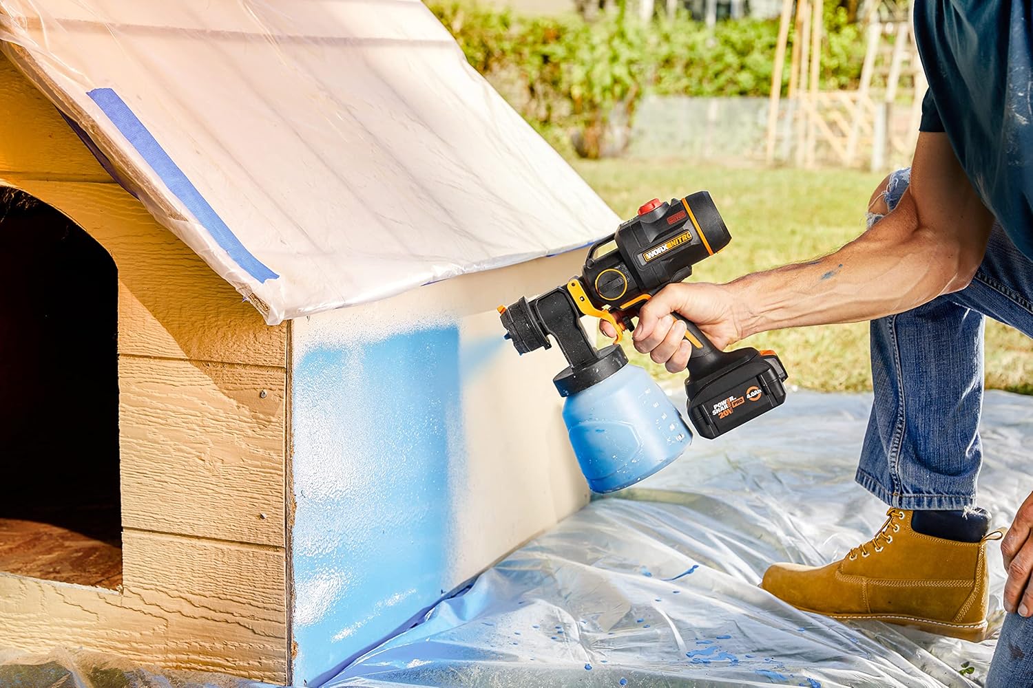 Worx NITRO 20V Cordless Paint Sprayer Power Share with Brushless Motor